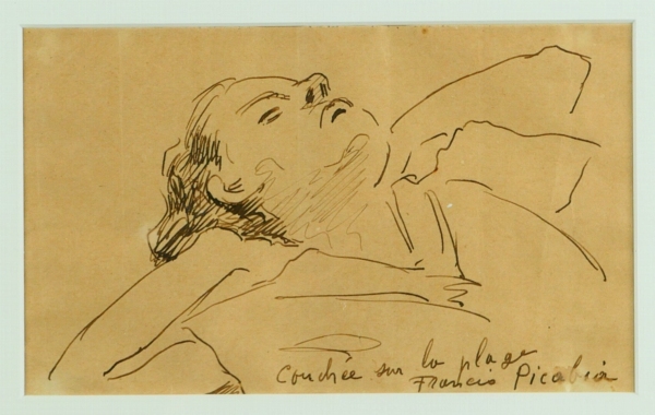 Francis PICABIA (1879-1953) —  Couchée sur la plage