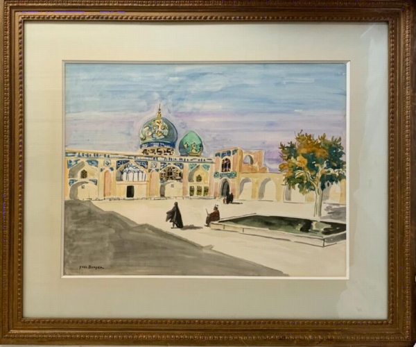 Yves BRAYER (1907-1990) — Petite mosquée à Ispahan, 1967
