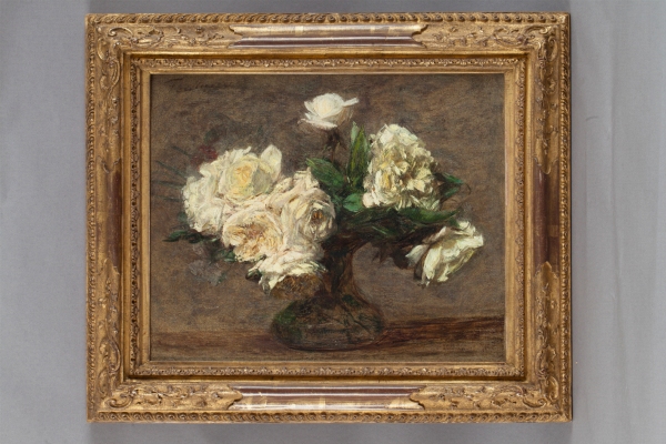 Henri-Théodore FANTIN-LATOUR (1836-1904) — Roses jaunes dans un vase