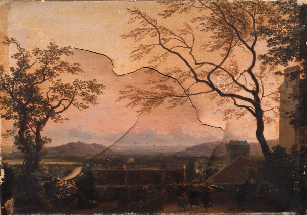 Jean Joseph Xavier BIDAULD (Carpentras, 1758 - Montmorency, 1846) — Vue des environs de Montmorency depuis la terrasse du Montlouis, propriété de l'artiste