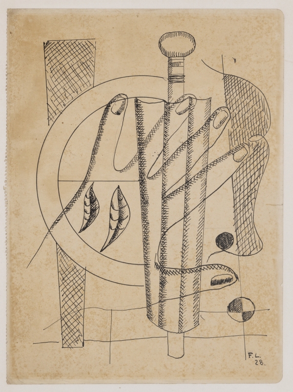 Fernand LÉGER (1881-1955) — Main et feuillages, 1928.