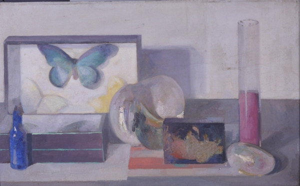 Ywan CERF (1883-1963) — Nature morte au papillon
