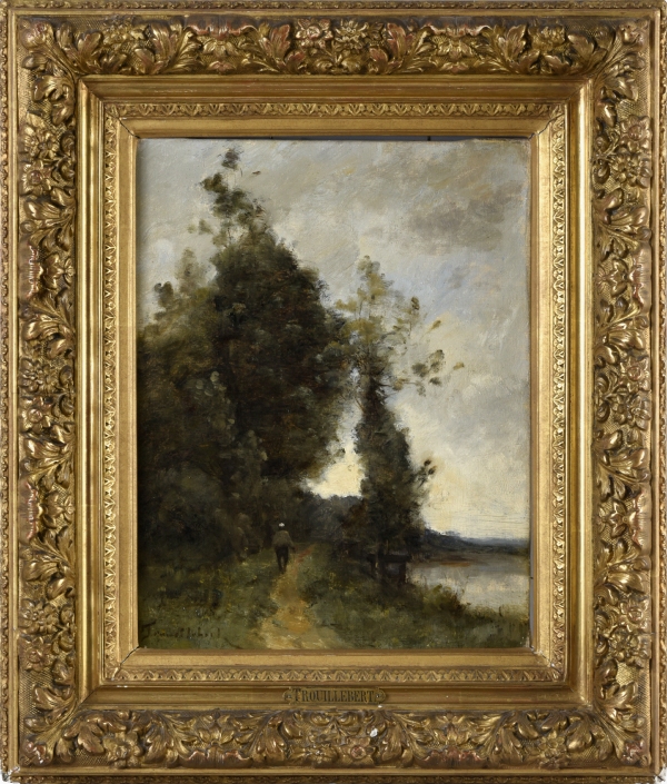 Paul Désiré TROUILLEBERT (1829-1900) — Promenade en bord de rivière