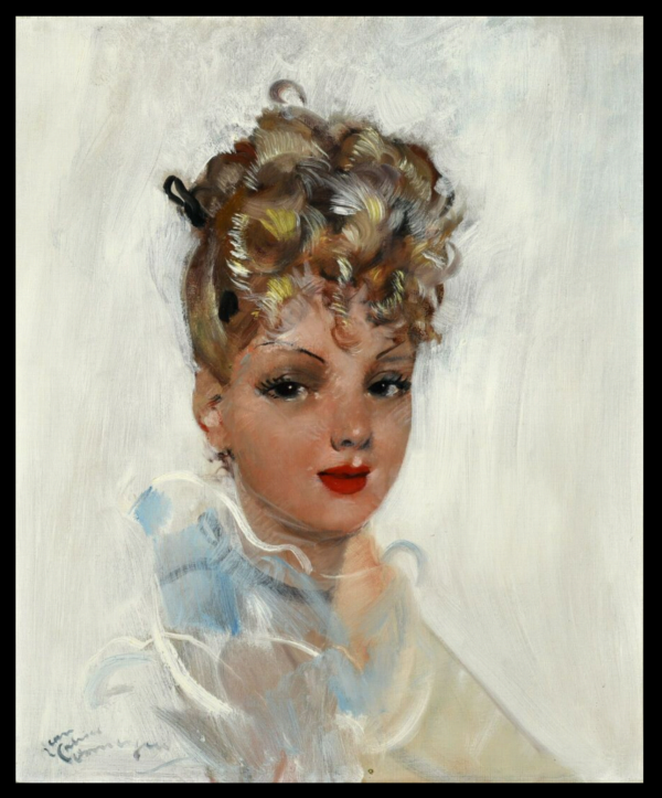 Jean Gabriel DOMERGUE (1889-1962) — Les boucles blondes.
