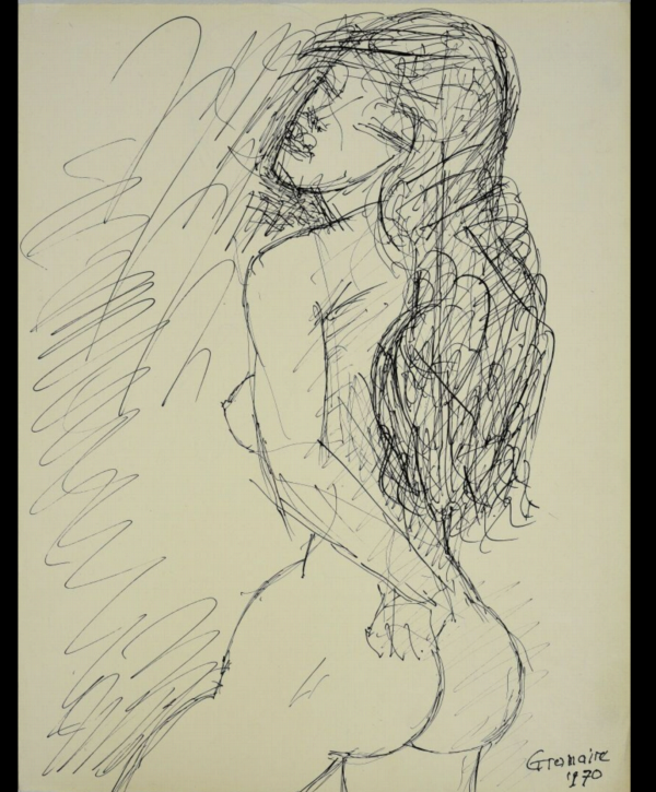 Marcel GROMAIRE (1892-1971) — Nu de dos, 1970.