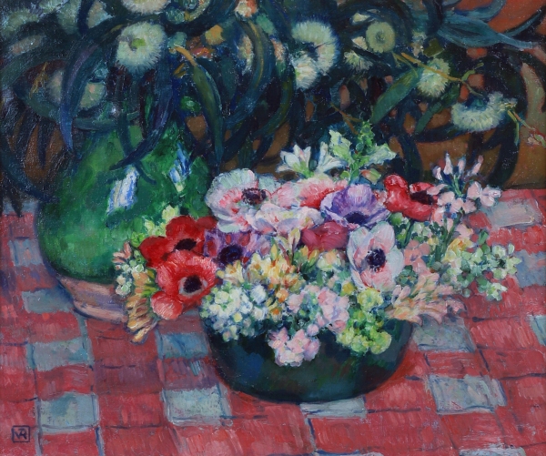 Théo VAN RYSSELBERGHE (1862-1926) — Anémones et eucalyptus