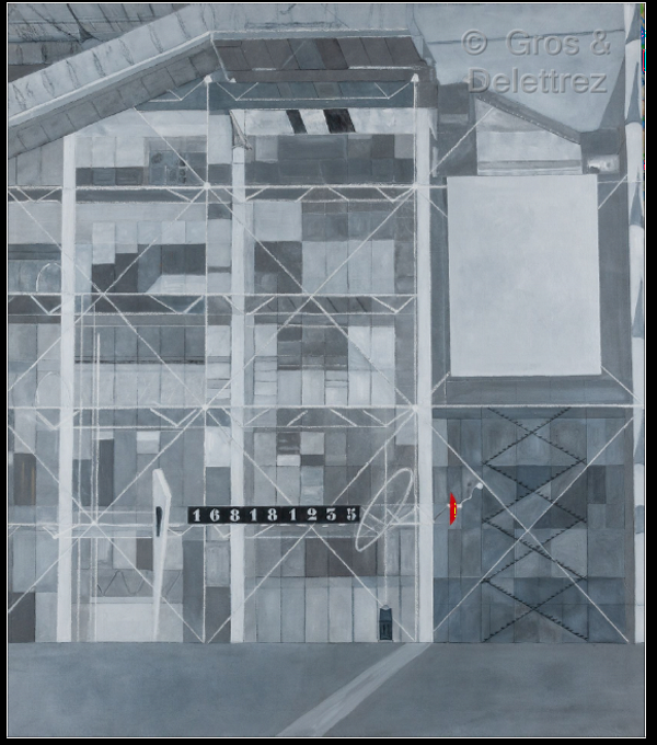 Claire PICHAUD (1935-2017) — Le génitron de l’an 2000 du centre Georges Pompidou, suite saturnienne, 1994 Gris (Beaubourg)