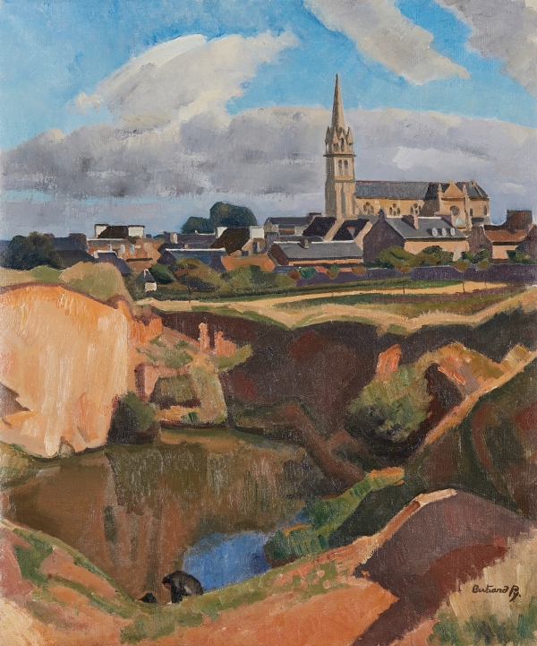 Bertrand PY (1895-1973) — Carrière et village de Pléneuf-Val-André (Côtes d'Armor)
