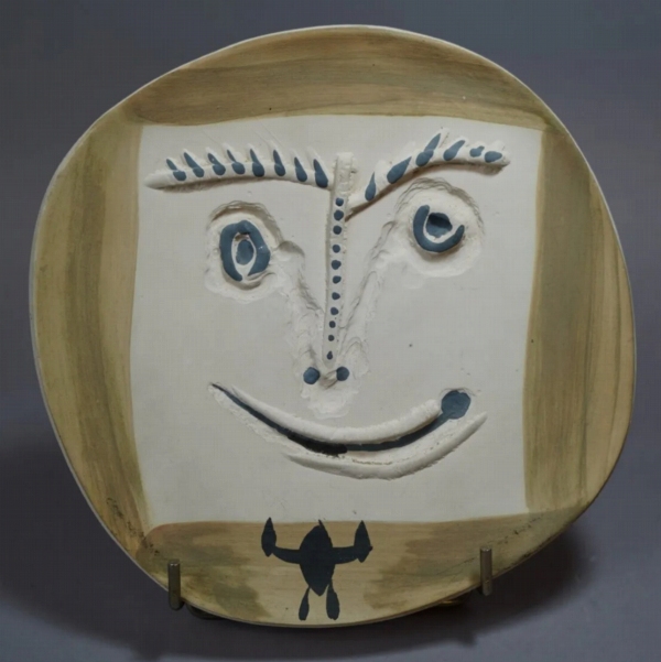 Pablo PICASSO (1881-1973) — ''Visage à la cravate'', 6/10/1960''