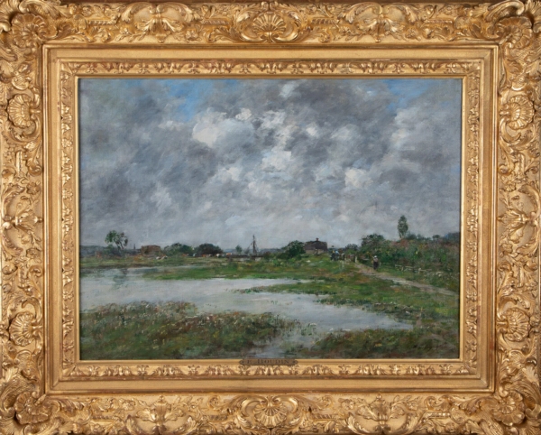 Eugène BOUDIN (1824-1898) —  La Touques à Trouville, 1890