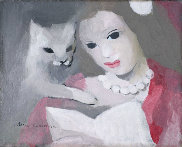 Marie LAURENCIN (1883-1956) — Jeune fille au chat