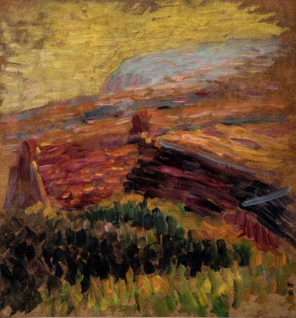 Alexei von JAWLENSKY (1864-1941) — Le toit rouge dans les champs, carantec, circa 1906