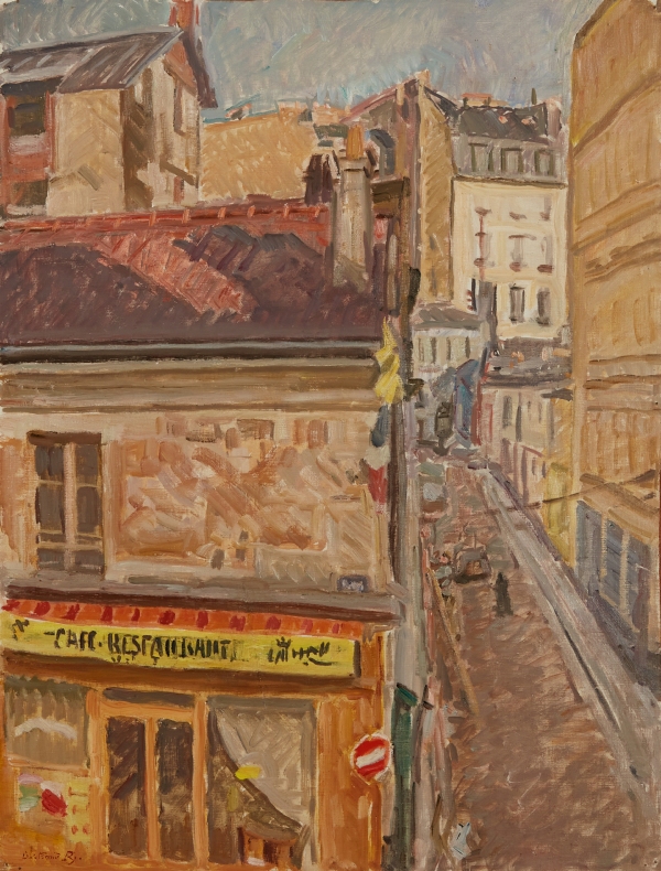 Bertrand PY (1895-1973) — Le café à Paris