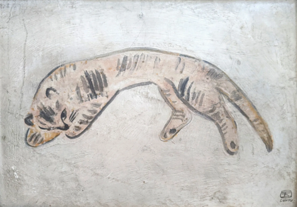SANYU (1895-1966) — Chat étendu, circa 1930