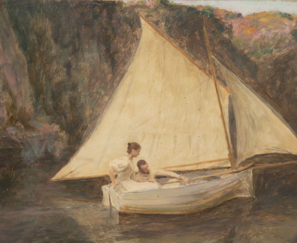 Émile FRIANT (1863-1932) — En Barque.