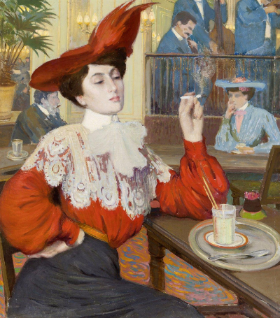 — Elégante au café