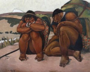 Paysans agenouillés