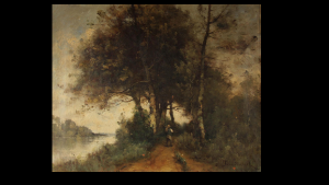 — Personnage marchant le long de la rivière