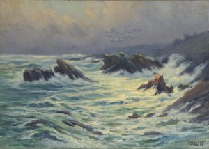 — Temps gris Keranglas vu de Port-Manech Finistère