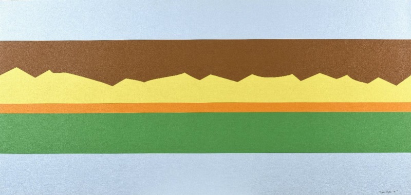 — Toile à bandes avec jaune atypique