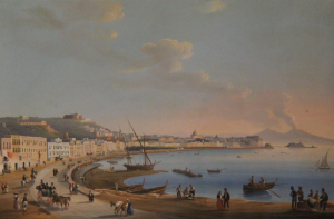 Vue de Naples prise du Carmel et Vue de Naples prise du Pausilippe, Vésuve en éruption