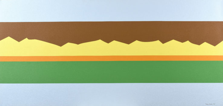  — Toile à bandes avec jaune atypique