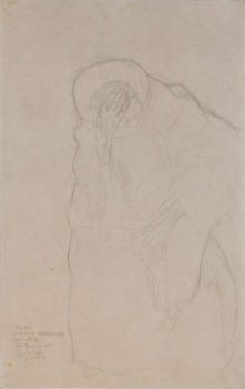  — Vieille femme assise, la main sur le front