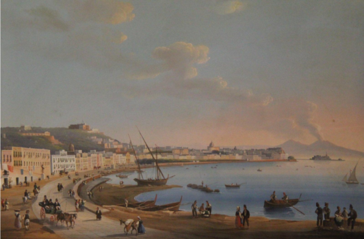  — Vue de Naples prise du Carmel et Vue de Naples prise du Pausilippe, Vésuve en éruption